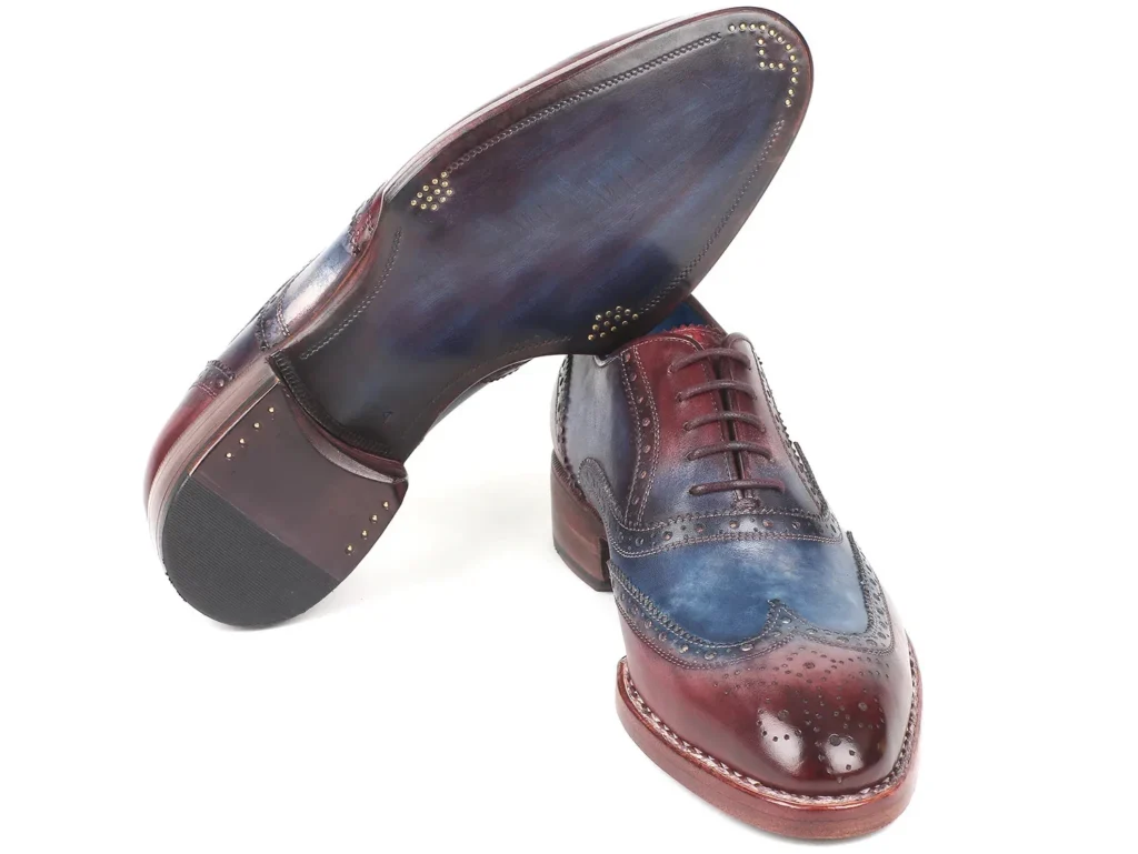 Paul Parkman 27LD77 Blue and Bordeaux Wingtip Oxford
