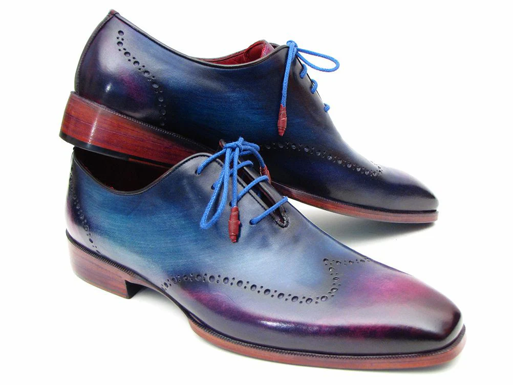 Paul Parkman 27TQ88 Blue and Turquoise Wingtip Oxford