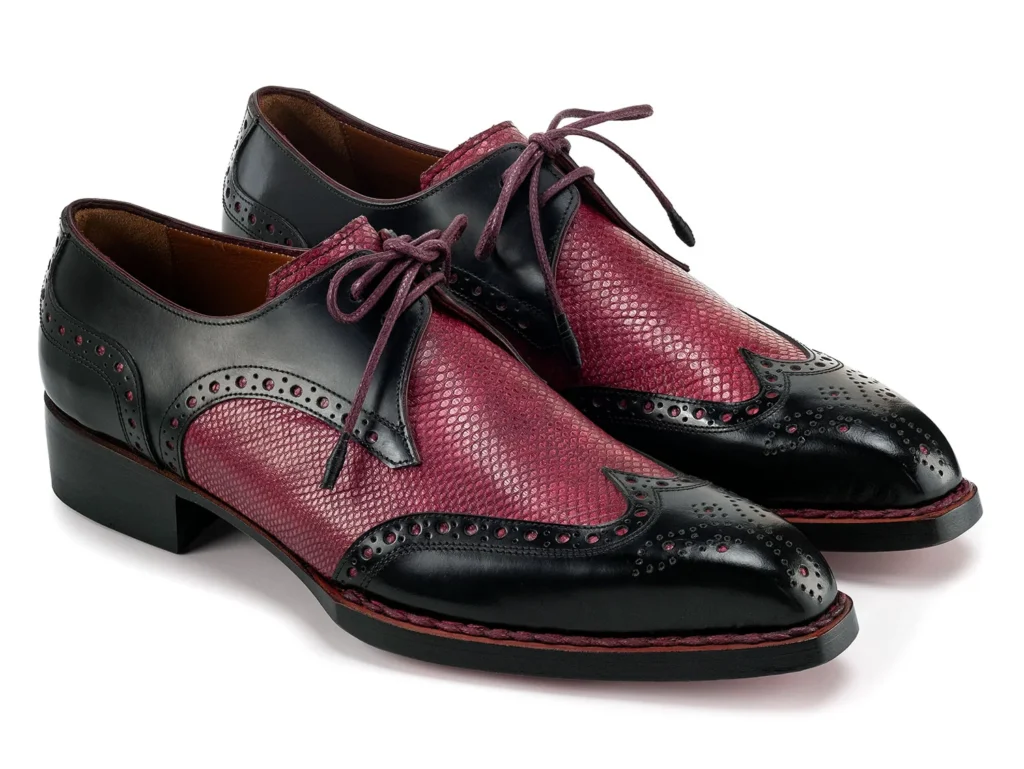 Paul Parkman 6931BLU Blue and Navy Wingtip Derby