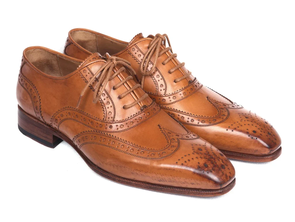 Paul Parkman 924CC55 Cognac and Cream Wingtip Derby