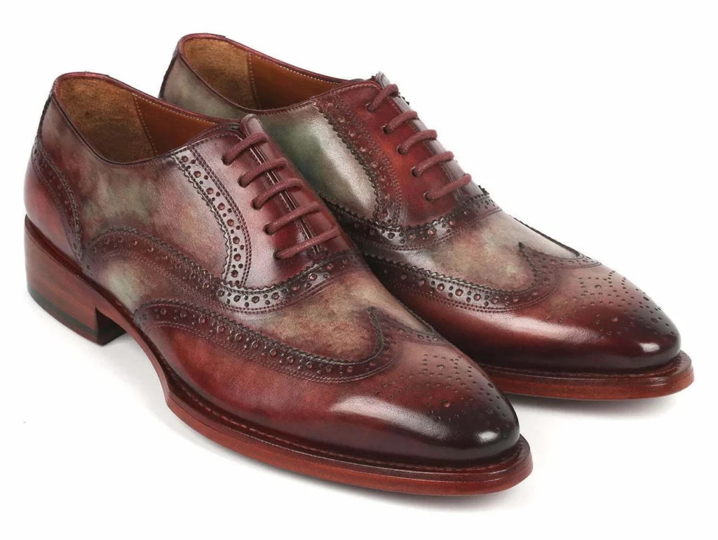 Paul Parkman PP22GB62 Green and Bordeaux Wingtip Oxford