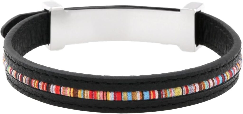 Paul Smith Signature Stripe Leather Bracelet