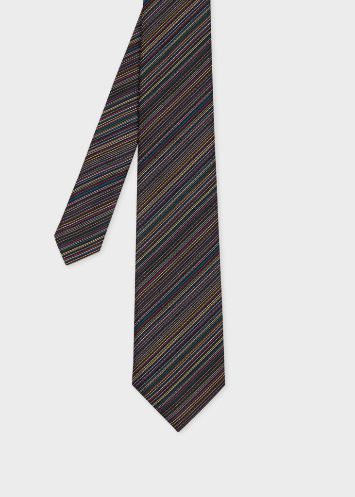 Paul Smith Silk Pre-Tied Signature Stripe Bow Tie