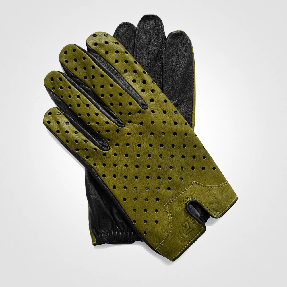 Pierotucci Perforated Lambskin Driving Gloves — Best Italian Softness