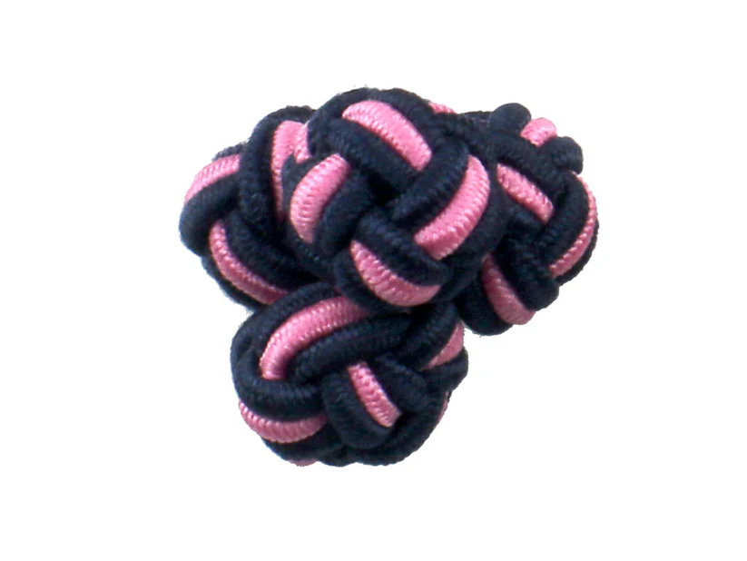Proper Cloth Pink Silk Knot Cufflinks