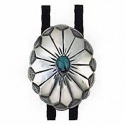 Rockmount Silver Concho Bolo Tie
