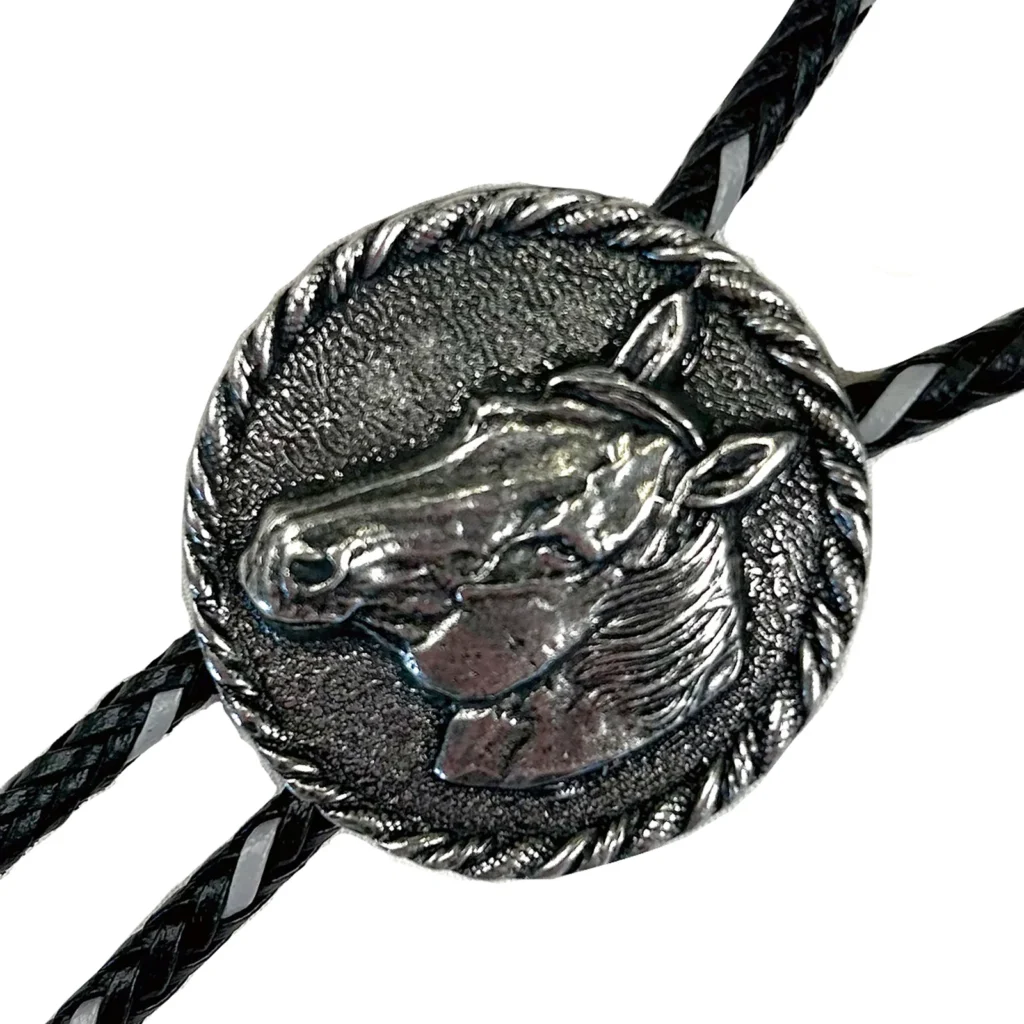 Rockmount Silver Horsehead Western Bolo Tie