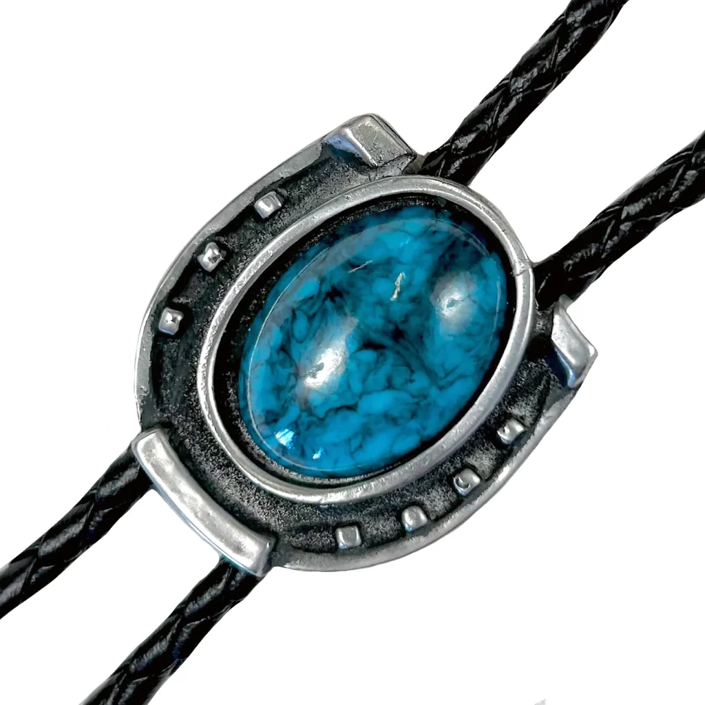 Rockmount Southwest Design with Turquoise Bolo Tie