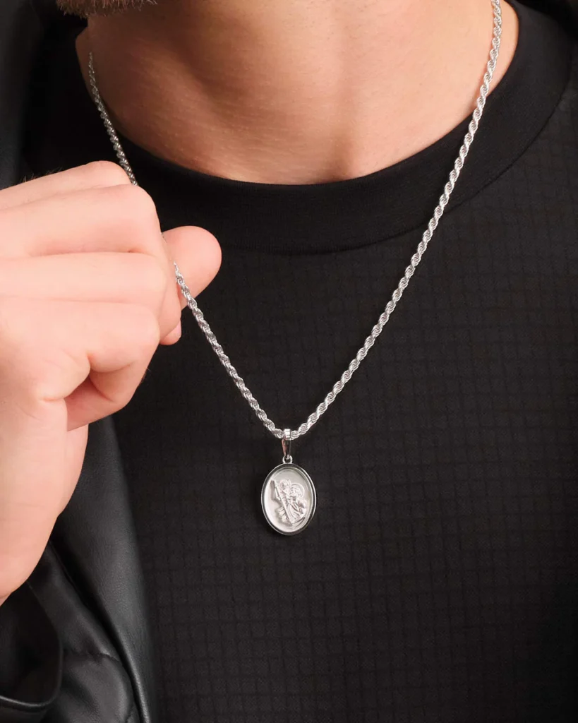 Serge DeNimes Silver St Christopher Necklace