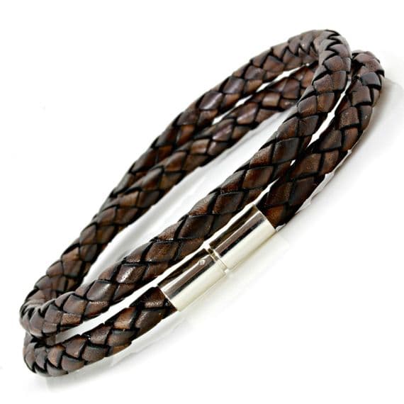 Shinola Double Wrap Leather Bracelet — Men's Leather Wristbands Done Right