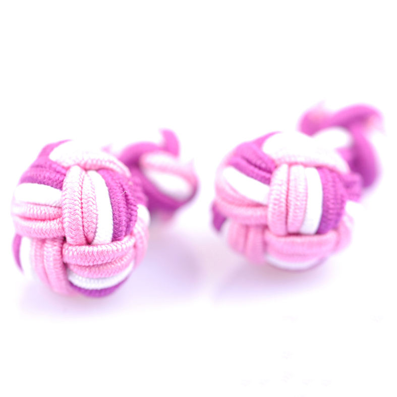 Sid Mashburn Small Silk Knot Cufflinks in Pink