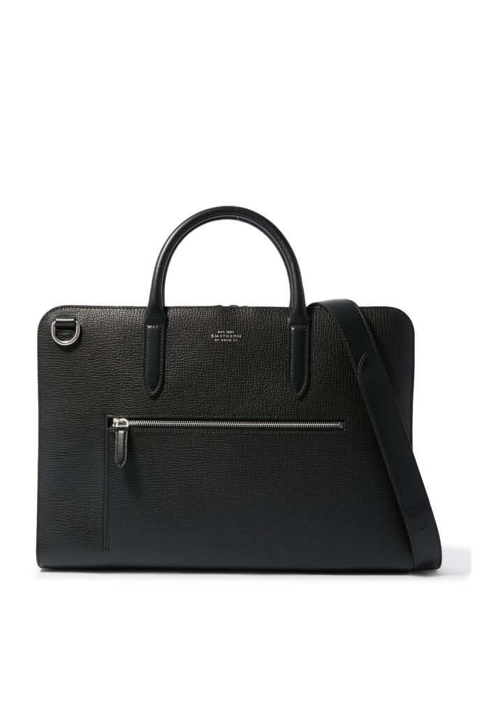 Smythson Slim Briefcase with Zip Front in Ludlow