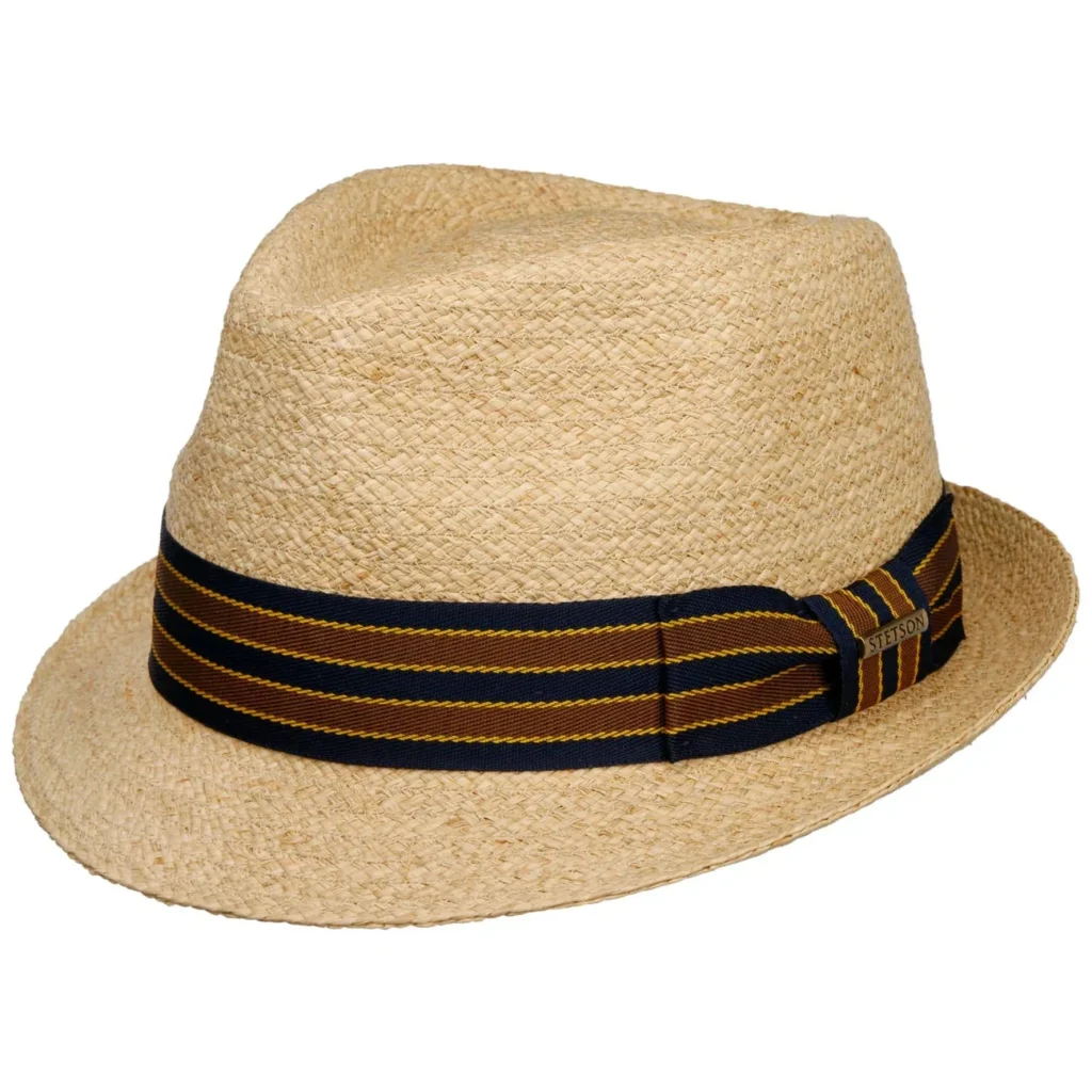 Stetson Terlaco Raffia Straw Trilby — Best Striped Band