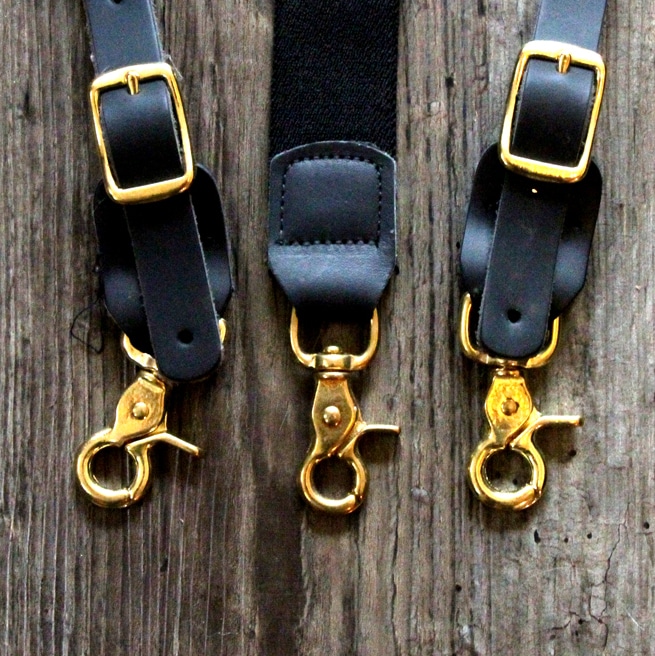SuspenderStore 1.5-Inch Brass Clip Suspenders