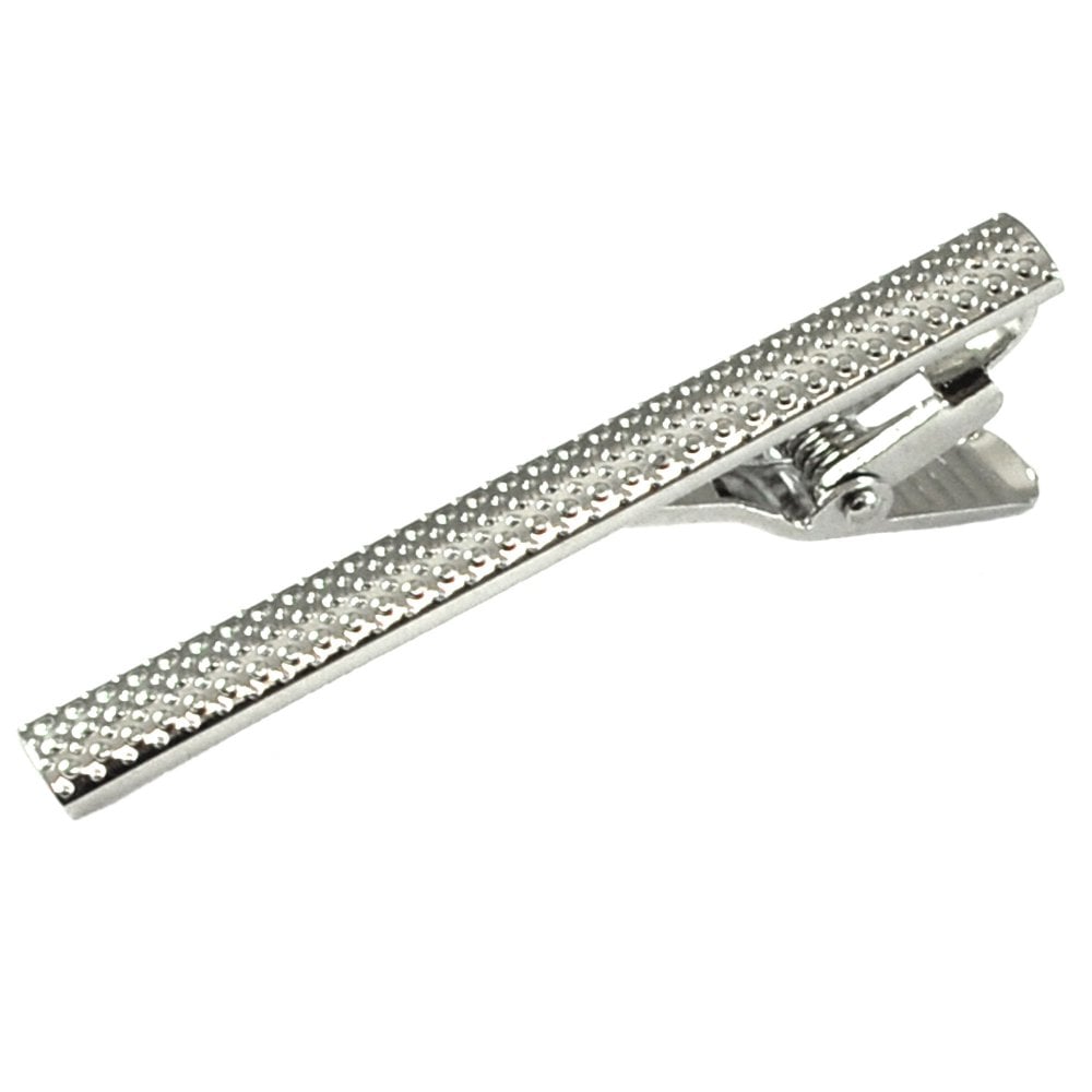 Tateossian Diamond Textured Sterling Silver Tie Clip