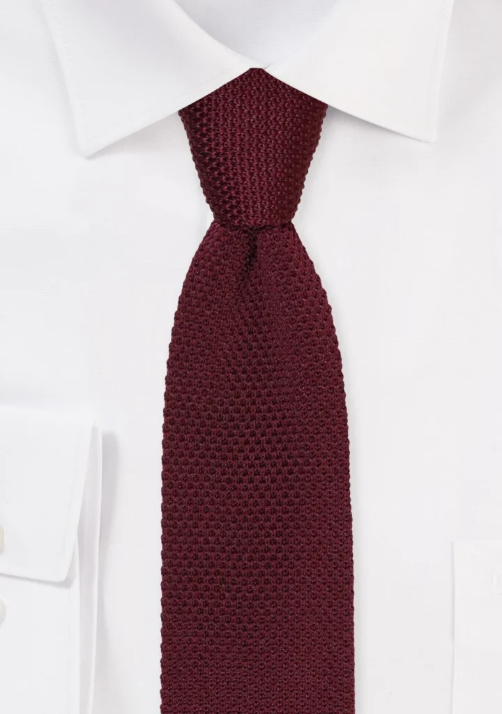 The Tie Bar Pointed Tip Knit Burgundy Tie