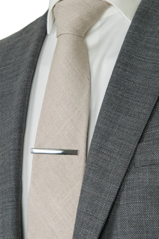 The Tie Bar Silver Shot Platinum Tie Bar