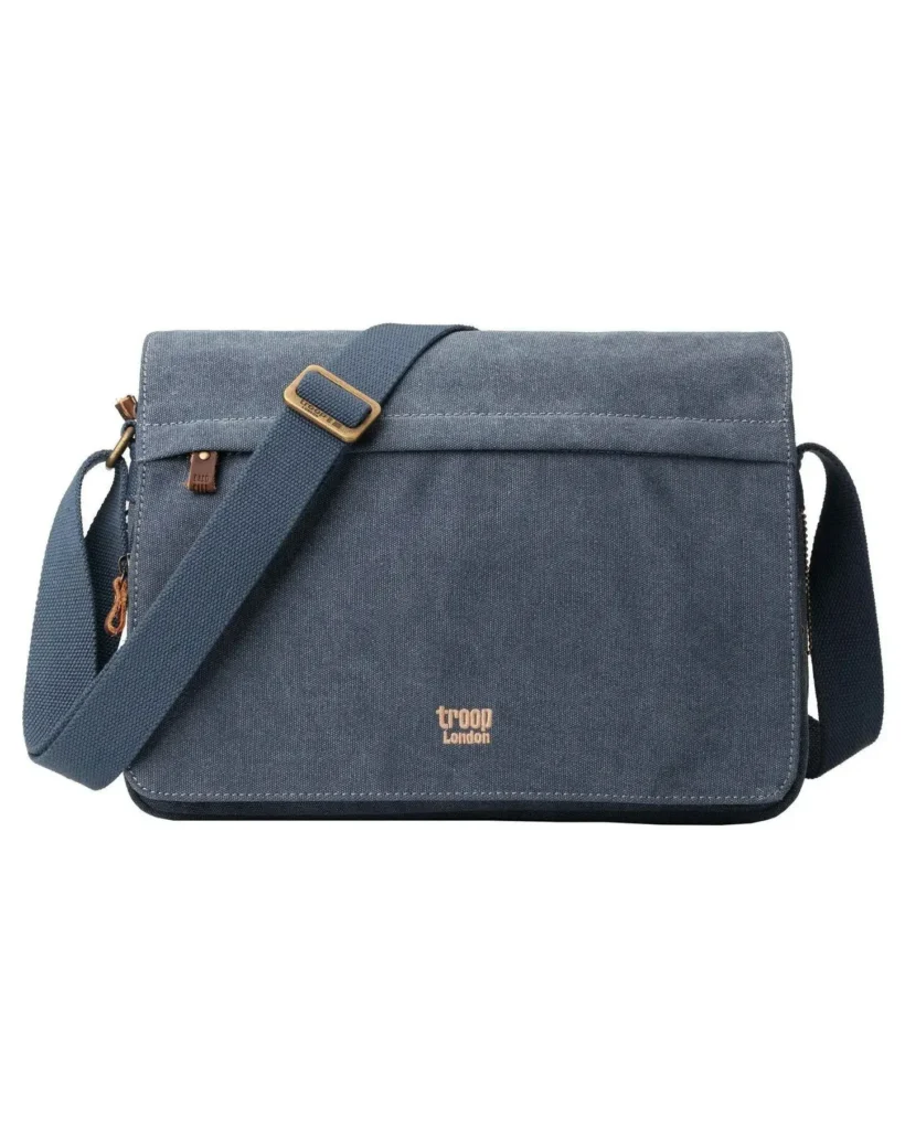 Troop London TRP0371 Classic Canvas Laptop Large Messenger Bag