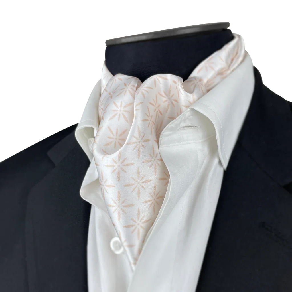 Turnbull & Asser Black and White Mini Spot Silk Cravat