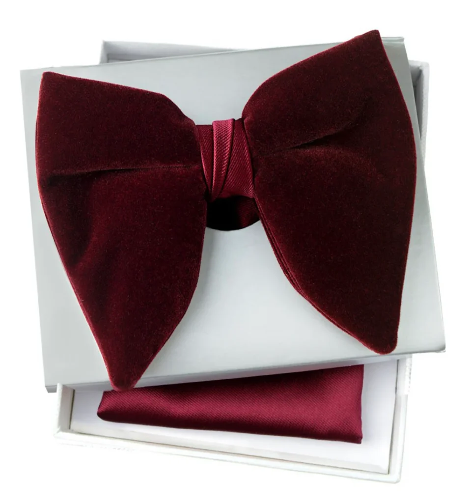 Turnbull & Asser Burgundy Velvet Bow Tie