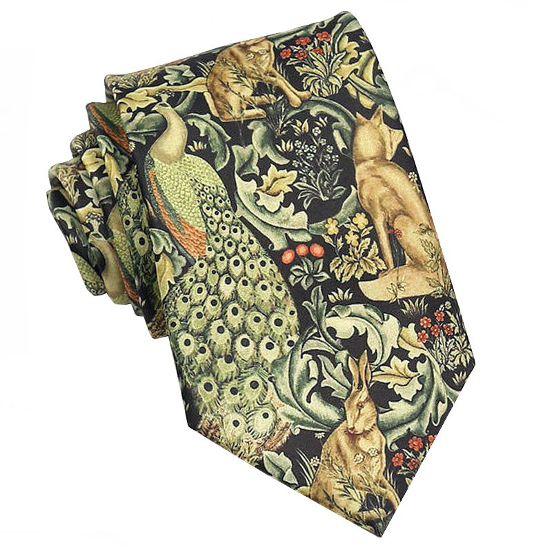 Turnbull & Asser Citrus Yellow Abstract Quatrefoil Silk Cravat