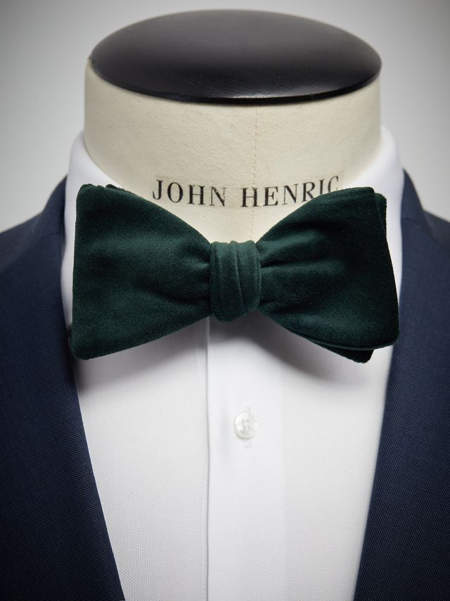 Turnbull & Asser Green Velvet Bow Tie