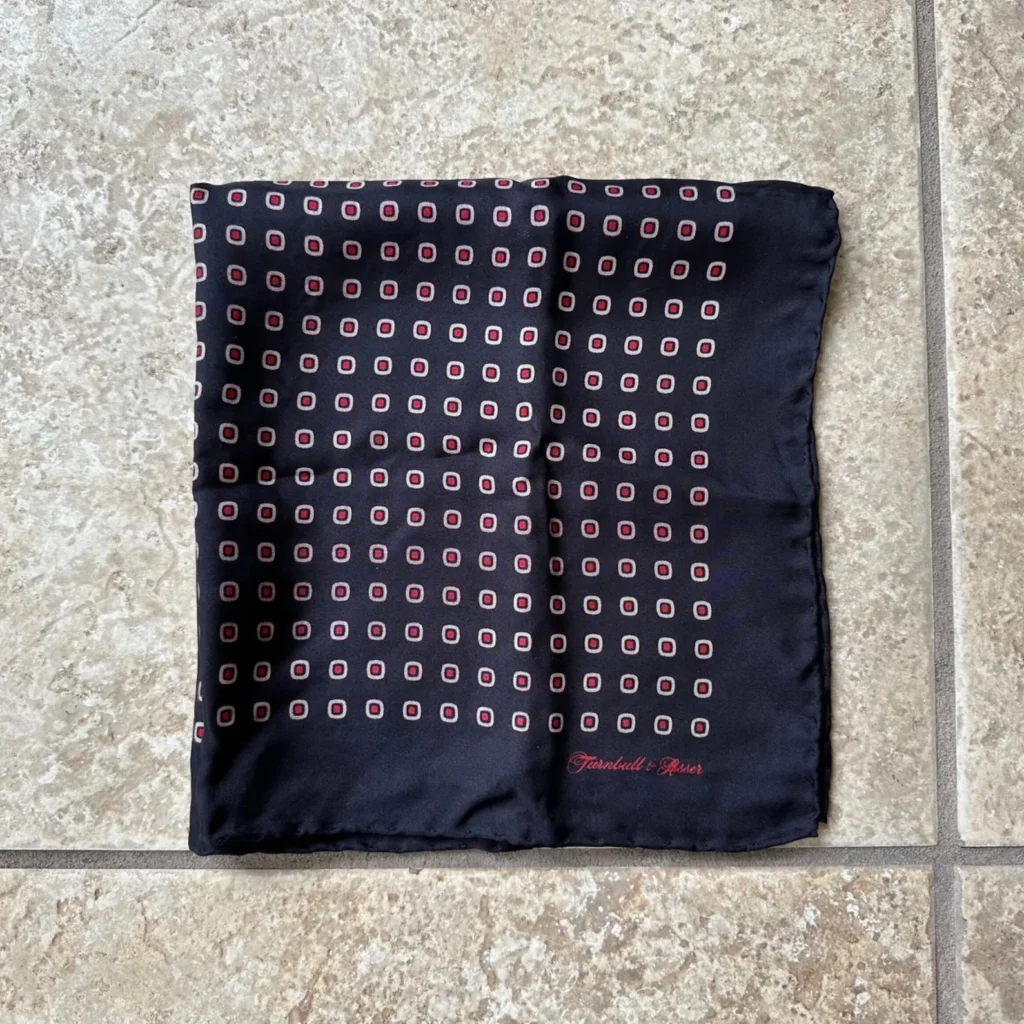 Turnbull & Asser Midnight Blue Piped Silk Pocket Square — Best for Quiet Formality