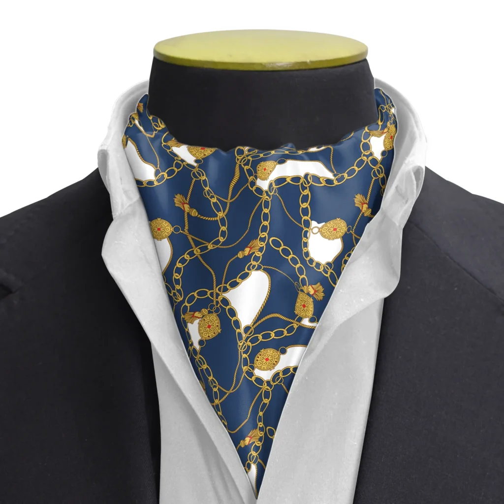 Turnbull & Asser Pale Blue Paisley Silk Cravat — Top Pick for Silk Cravats for Men