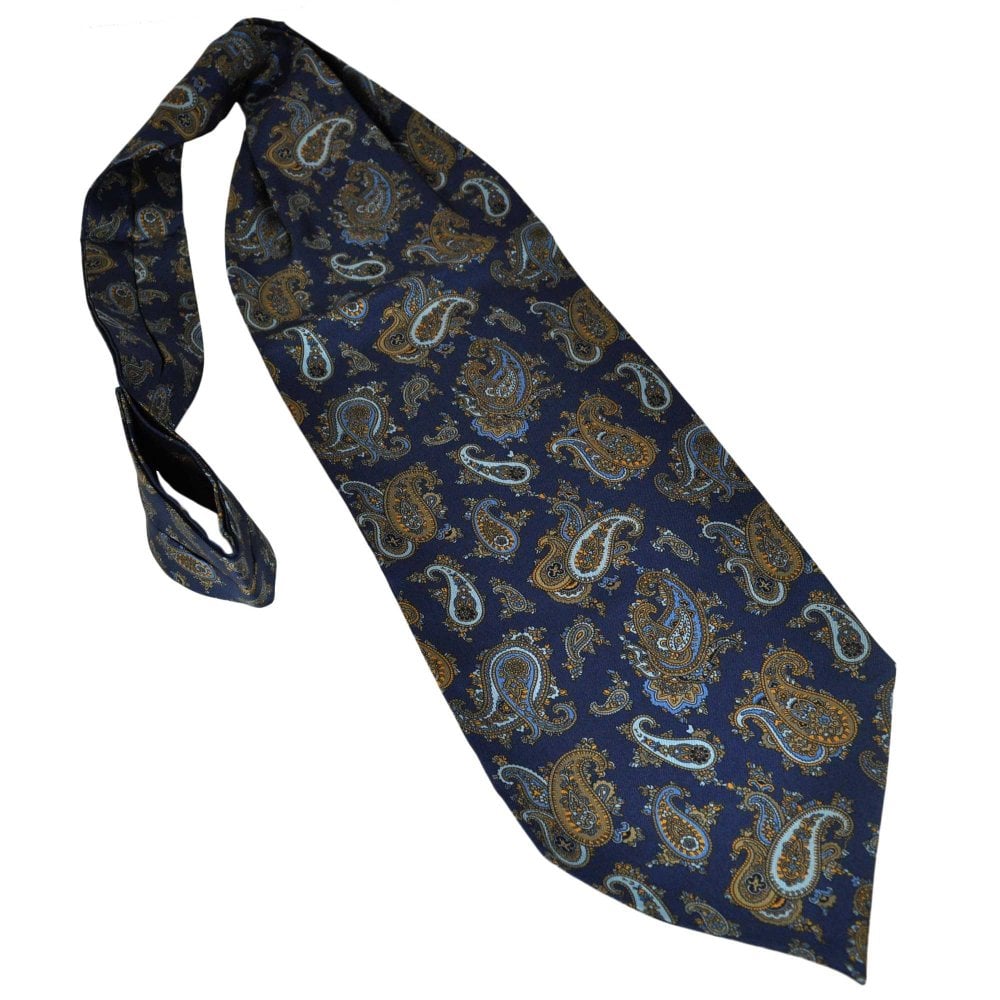 Turnbull & Asser Pale Blue Paisley Silk Cravat