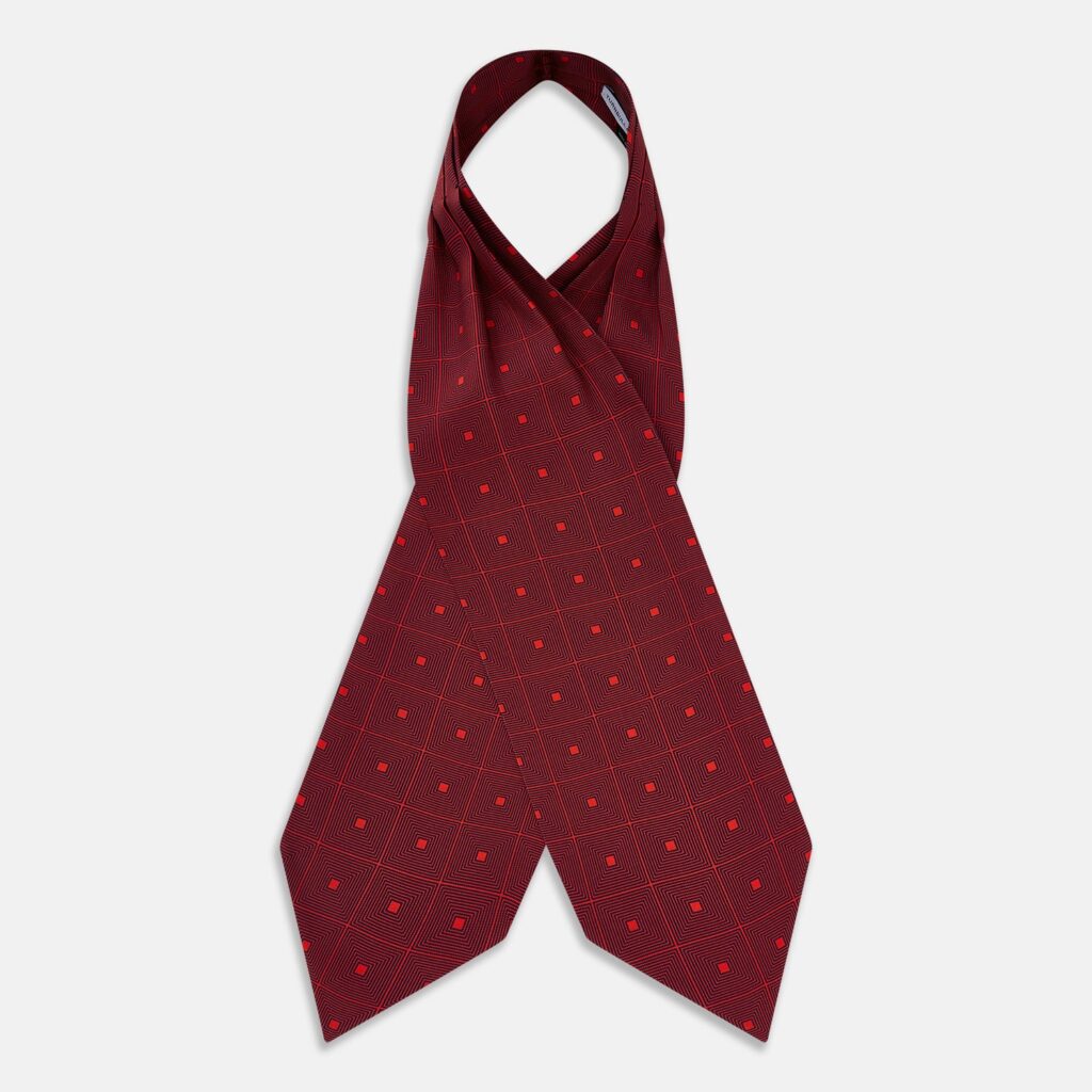Turnbull & Asser The Great Gatsby Burgundy Printed Silk Cravat