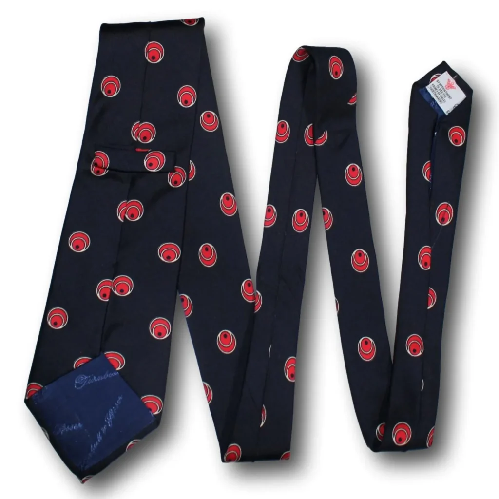 Turnbull & Asser Wide Red Stripe and Navy Silk Cravat