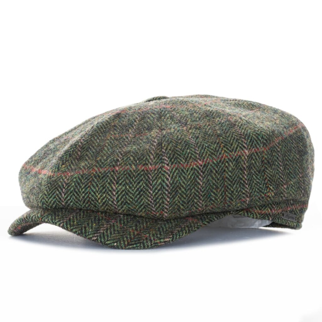 Wigens Classic Shetland Wool Herringbone Newsboy Cap — Best Herringbone