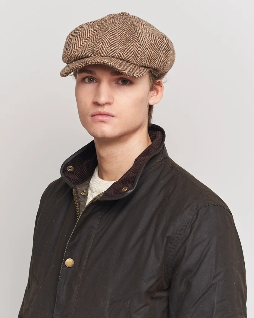 Wigens Wool Houndstooth Newsboy Cap — Best Classic Motif