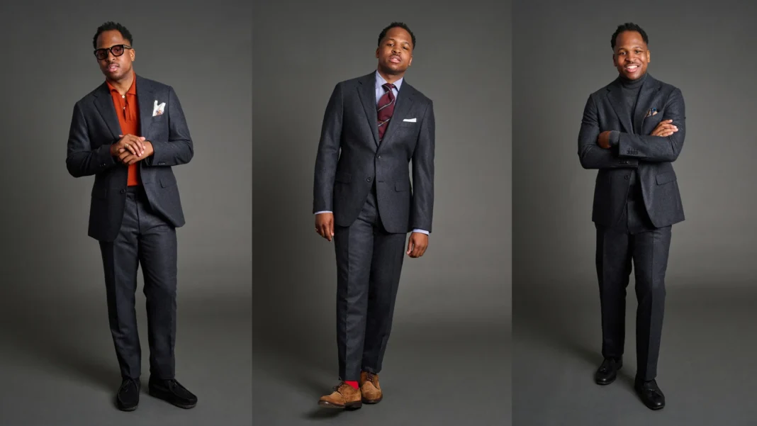 Best Grey Flannel Trousers for Men with Timeless Tailored Drape