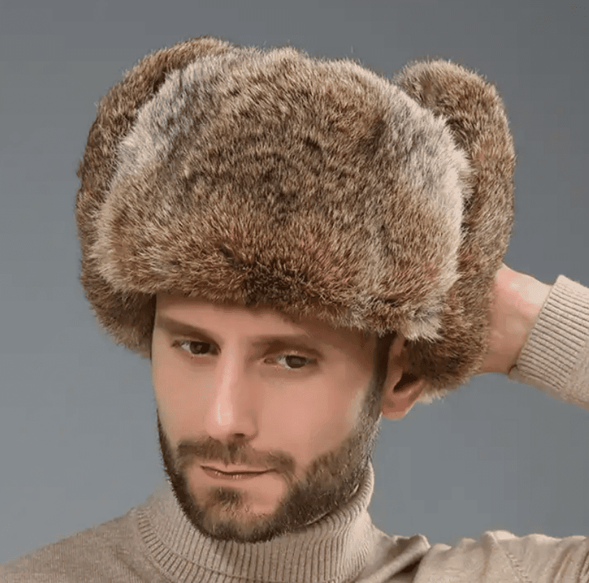 ZHOUXIAO Winter Faux Fur Trapper Hat