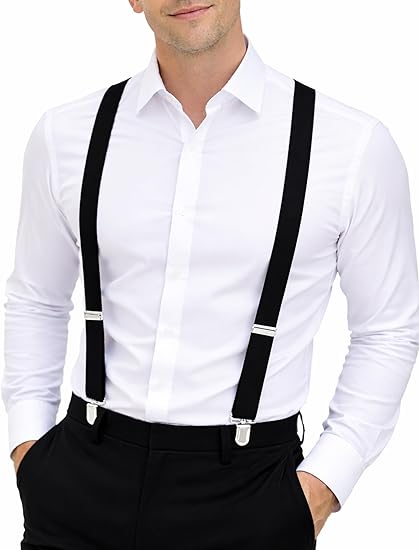 alsat Heavy Duty Adjustable Y-Back Suspenders
