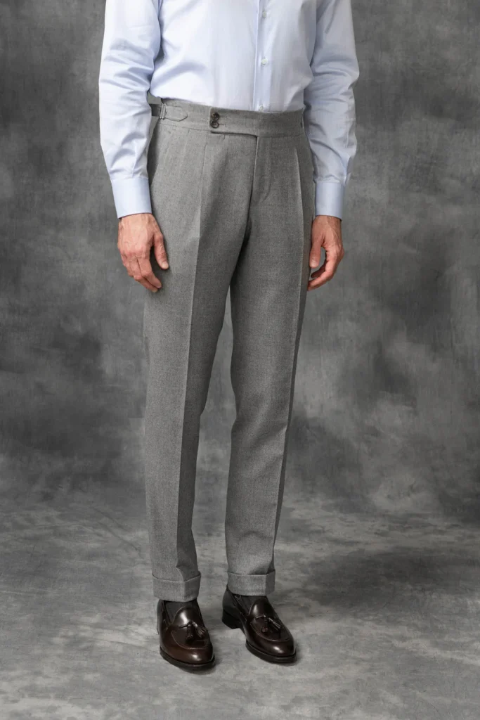 Best Pleated Flannel Trousers for Men with Warm Classic Style