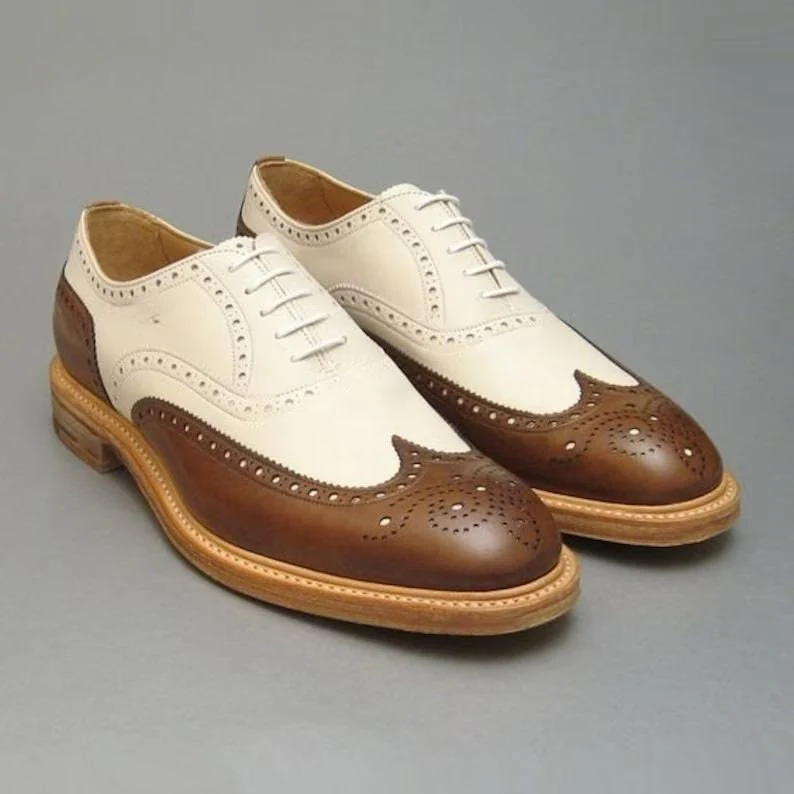 Best Two Tone Wingtip Shoes for Men with Bold Vintage Style