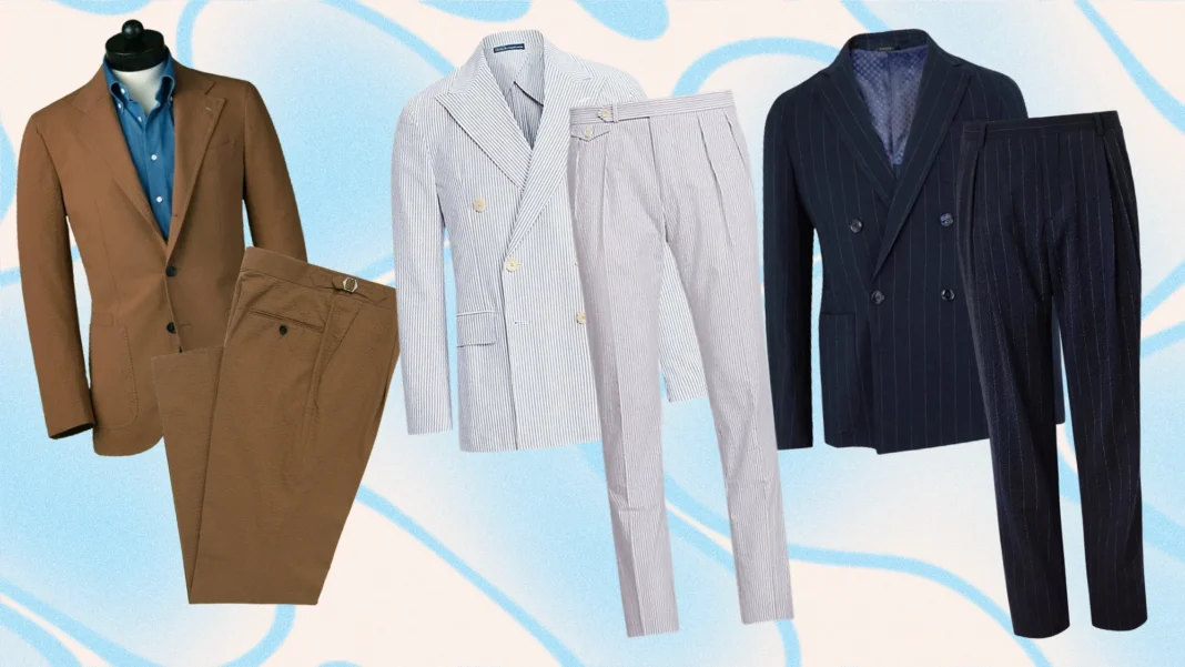 Best Seersucker Suit Trousers for Men with Crisp Summer Texture