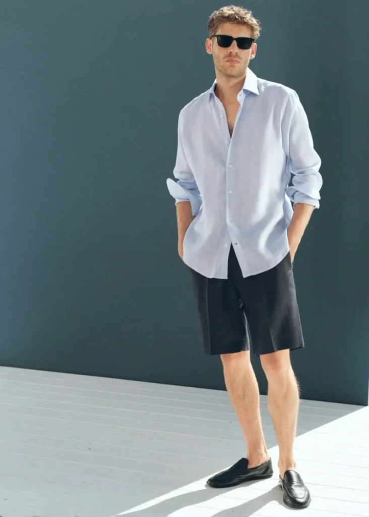 Best Pleated Bermuda Shorts for Men with Tailored Roomy Style