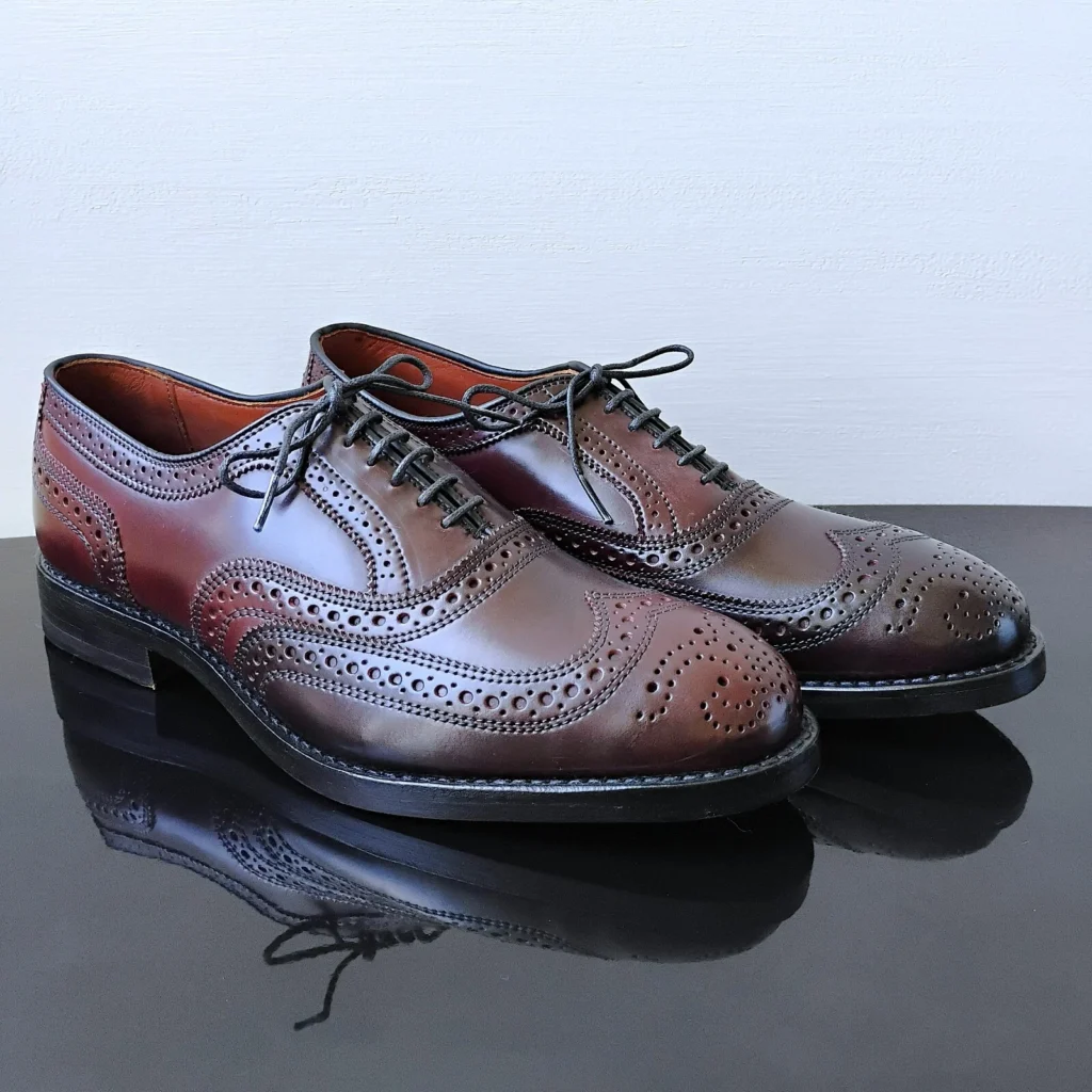 Best Leather Wingtip Shoes for Men with Detailed Brogue Finish