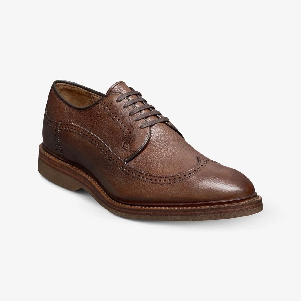 Best Leather Wingtip Shoes for Men with Detailed Brogue Finish