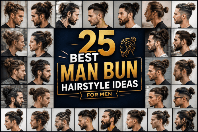 25 Best Man Bun Hairstyle Ideas for Men