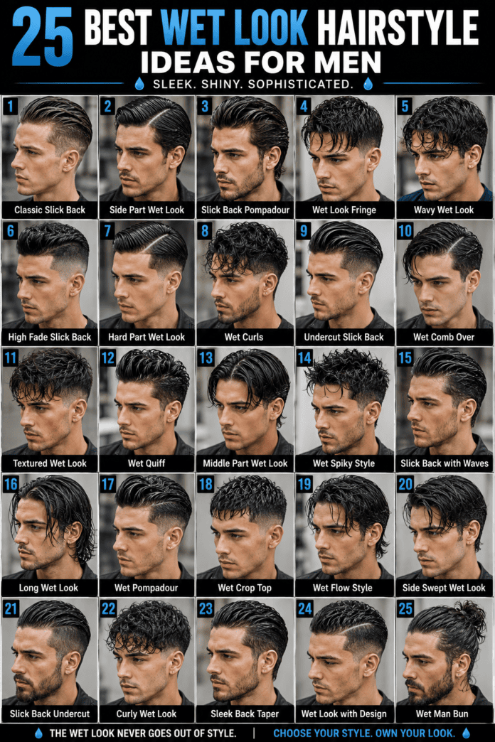 25 Best Wet Look Hairstyle Ideas for Men