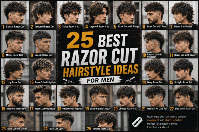 25 Best Razor Cut Hairstyle Ideas for Men