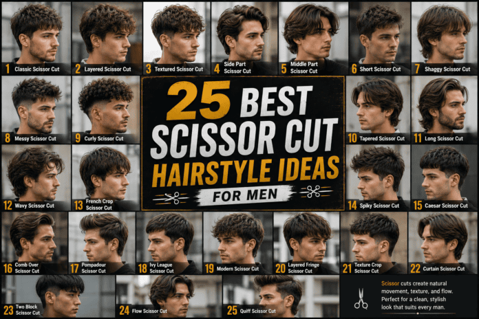 25 Best Scissor Cut Hairstyle Ideas for Men
