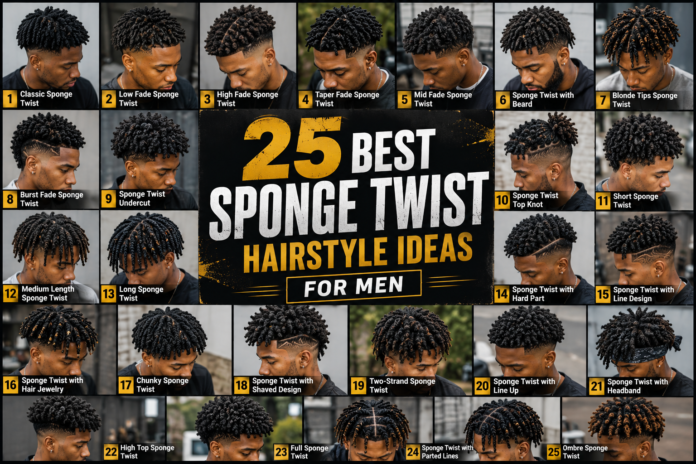25 Best Sponge Twist Hairstyle Ideas for Men