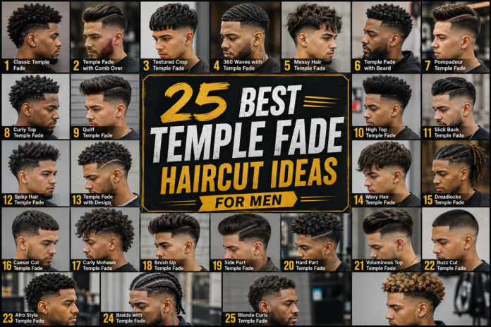 25 Best Temple Fade Haircut Ideas for Men
