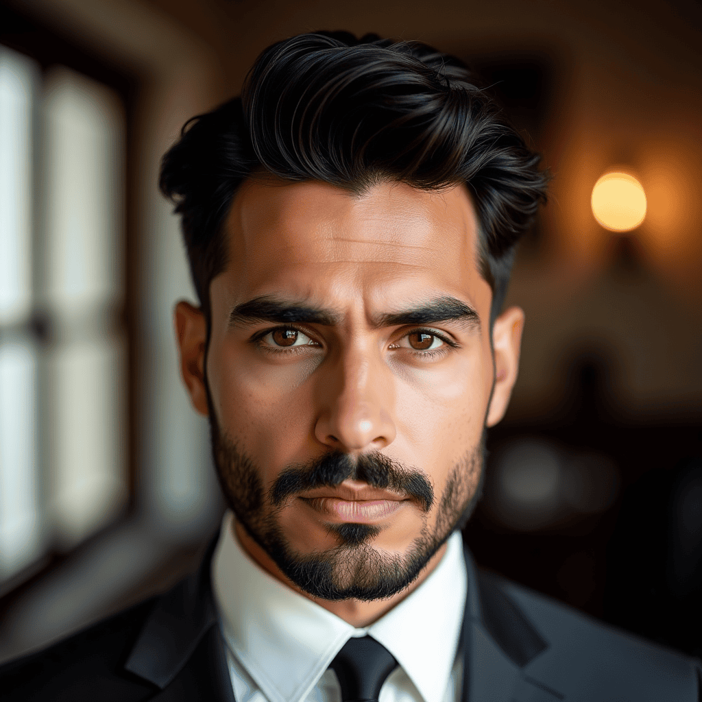 Classic Side Part With a Low Taper