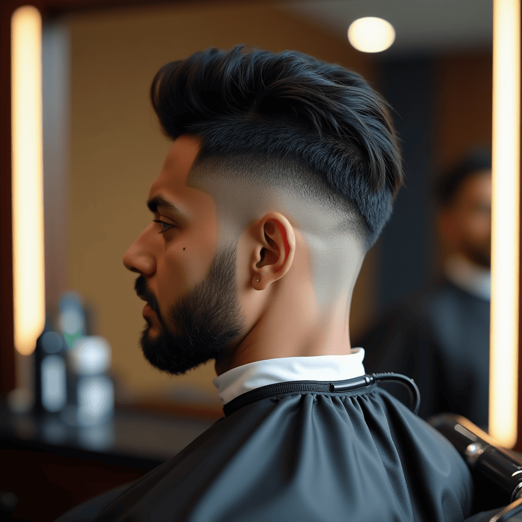 Drop Fade With a Rounded Back